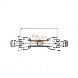T400860ENC12T16; COMER; Arbre de transmission T40 L : 860mm, avec limiteur à friction T16, Comer; pièce detachée