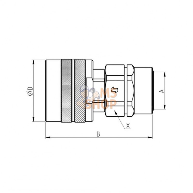 CVV0821815MV; FASTER; Raccord rapide; pièce detachée CVV0821815MV; FASTER; Raccord rapide; pièce detachée