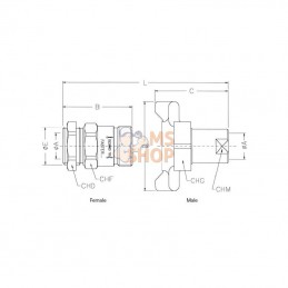 CVE1GASF; FASTER; Coupleur femelle 1" BSP; pièce detachée