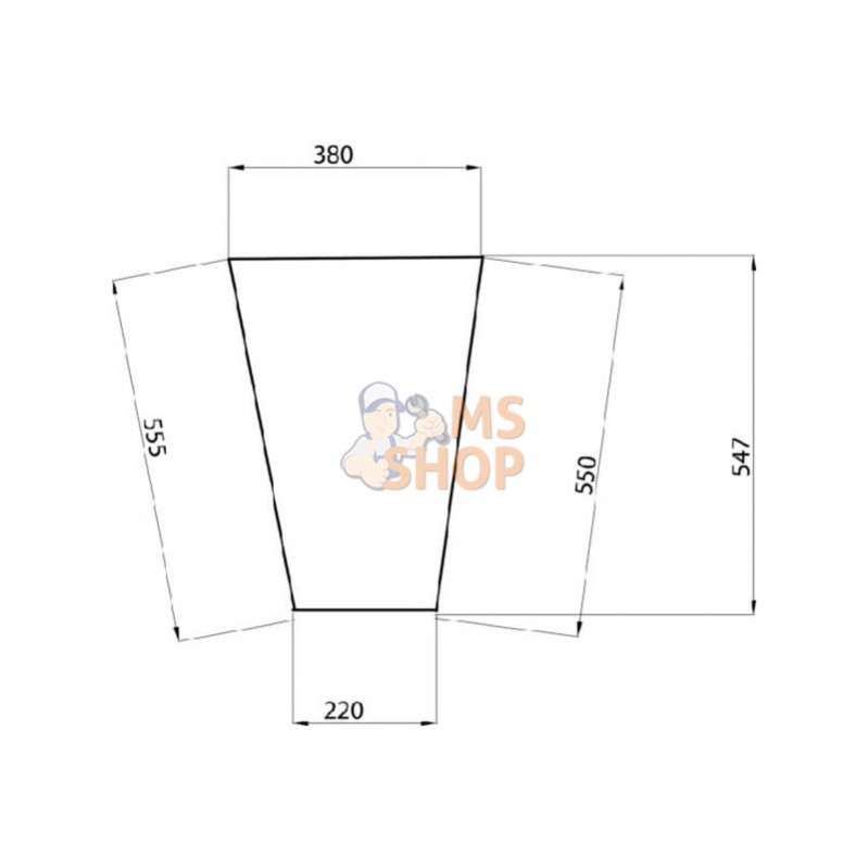 D4011; KRAMP; Pare-brise avant inf.; pièce detachée