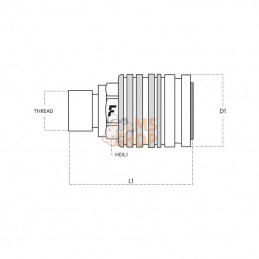 CPV0821815F; FASTER; Coupleur femelle 1/2-M18x1,5-12L; pièce detachée