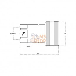 HNV1GASF5; FASTER; Racc rapide femelle 1" - 1 BSP; pièce detachée
