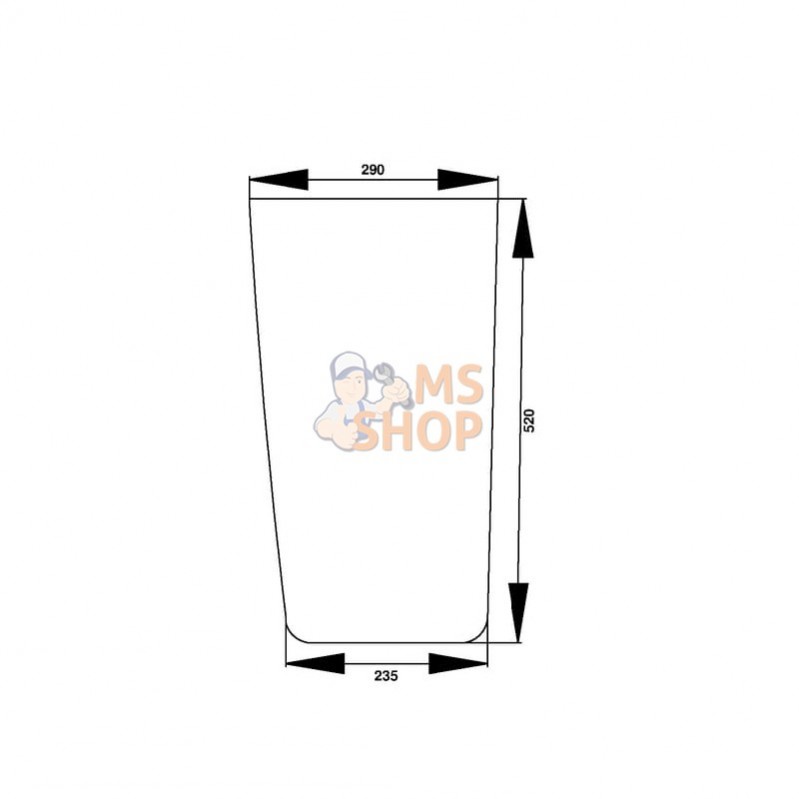 D7011R; KRAMP; Pare-brise avant inf.; pièce detachée