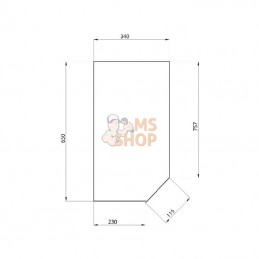 D6712; KRAMP; Pare-brise avant inf.; pièce detachée