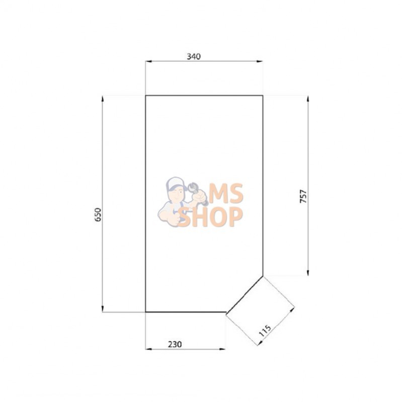 D6712; KRAMP; Pare-brise avant inf.; pièce detachée