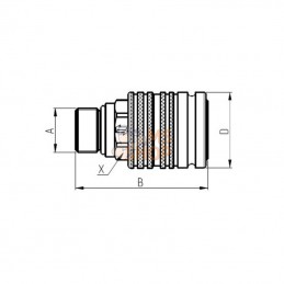 PV12NPTF; FASTER; Coupleur femelle PV 1/2 NPT; pièce detachée