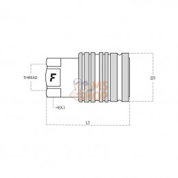 PV12NPTF; FASTER; Coupleur femelle PV 1/2 NPT; pièce detachée