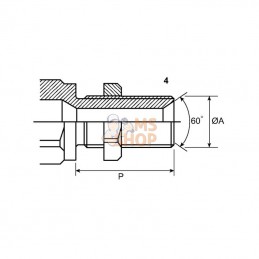 CPV0671615F; FASTER; Coupleurs, 3/8"-M16x1.5 10L femelle CPV, passe cloison; pièce detachée