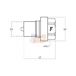 VVM38GASM; FASTER; Coupleur mâle VVM 3/8 BSP; pièce detachée