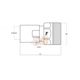 VVS114GASF; FASTER; Coupleur femelle VVS 1"1/4 BSP; pièce detachée