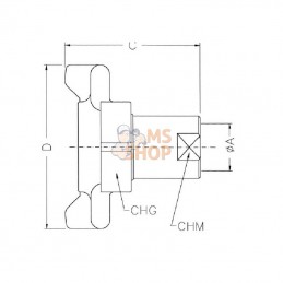 CVE34GASM; FASTER; Coupleur mâle 3/4 BSP; pièce detachée