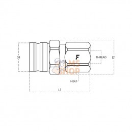 VF91615M; FASTER; Valve de freinage mâle M16x1.5-10L; pièce detachée