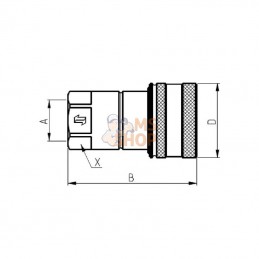 SV12GASF; FASTER; Coupleur femelle SV 1/2; pièce detachée