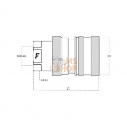 SV12GASF; FASTER; Coupleur femelle SV 1/2; pièce detachée