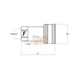 ANV112GASF; FASTER; Coupleur femelle 1"1/2 BSP; pièce detachée