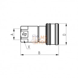 ANV38NPTF; FASTER; Coupleur femelle 3/8" NPT; pièce detachée