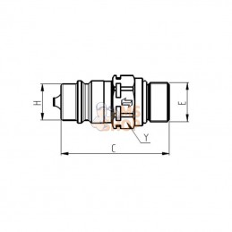 CNV0832415M; FASTER; Raccord rapide 1/2"-M24x1.5 16S male CNV; pièce detachée