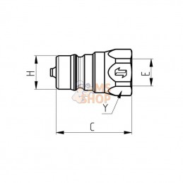 ANV38NPTM; FASTER; Coupleur à clapet mâle 3/8 NPT; pièce detachée
