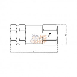 VU12F12F; FASTER; Clapet anti-retour femelle 1/2; pièce detachée