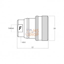 VFB38GASF; FASTER; Coupleur face plane 3/8 BSP; pièce detachée