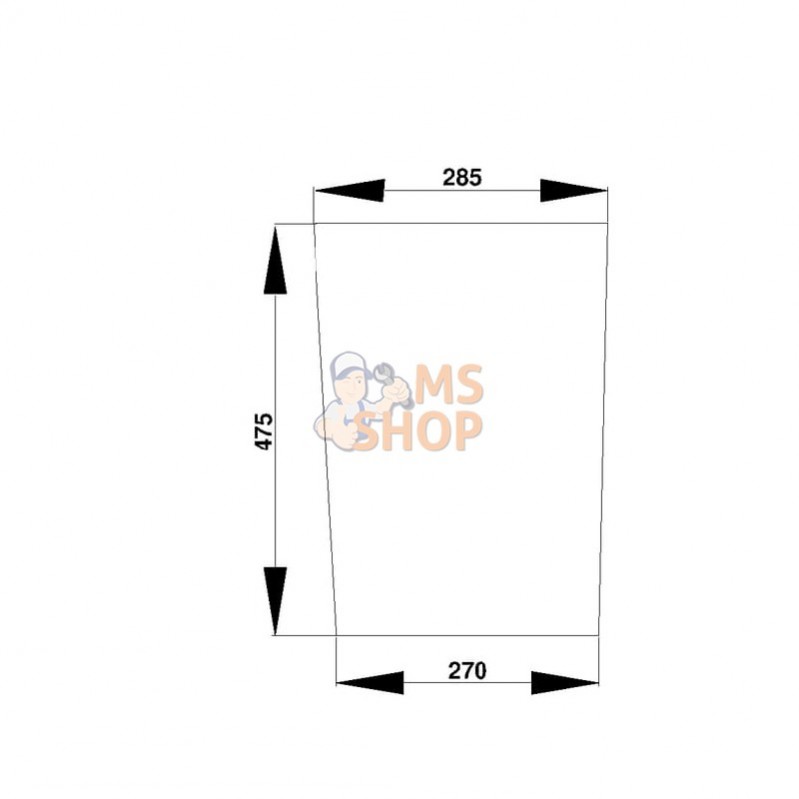 D7403; KRAMP; Pare-brise avant inf.; pièce detachée