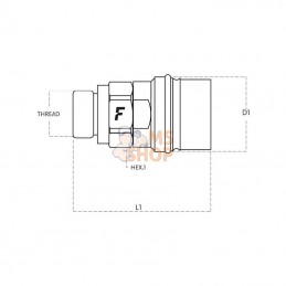 CVV0638GASF; FASTER; Coupleur à visser fem 3/8 BSP; pièce detachée