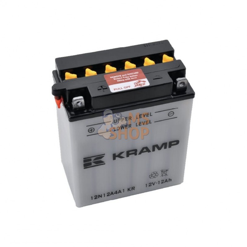 12N12A4A1KR; KRAMP; Batterie 12V 12Ah 165A avec pack d'acide Kramp; pièce detachée