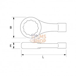 51B24; FACOM; Clé polygonale à frapper, 24 mm, Facom; pièce detachée