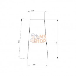 D7092; KRAMP; Pare-brise avant inf.; pièce detachée
