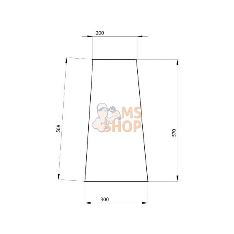 D7092; KRAMP; Pare-brise avant inf.; pièce detachée