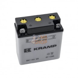 6N11A4KR; KRAMP; Batterie 6V 12Ah 48A avec pack d'acide Kramp; pièce detachée