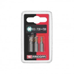 EX12J3; FACOM; Lot de 3 embouts 25mm t20-30; pièce detachée