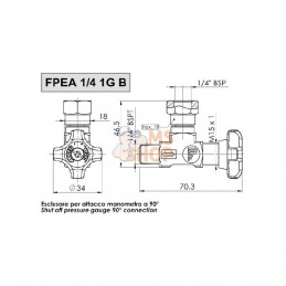 EM18090; FLUIDPRESS; Fermeture de manomètre 90 °; pièce detachée