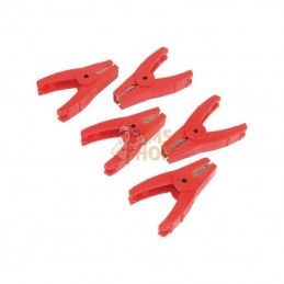 400204GAL; GALLAGHER; 5 clips type crocodile, rouge; pièce detachée