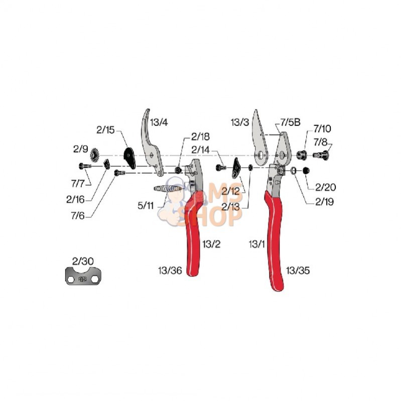 ES8813; FELCO; Sécateur no. 13; pièce detachée