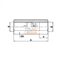 HBV05003; FLUIDPRESS; Valve de sécurité 3/8" 40L/MIN; pièce detachée