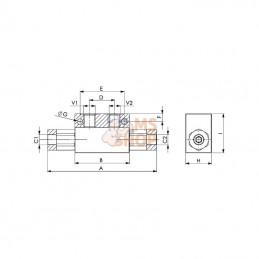 KOHU03001; FLUIDPRESS; Clapet anti retour pilote 1/4"; pièce detachée