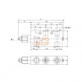 FPOFB50S12LP35; FLUIDPRESS; Contrepoids FPOFB 50 S 1/2 L P 35; pièce detachée