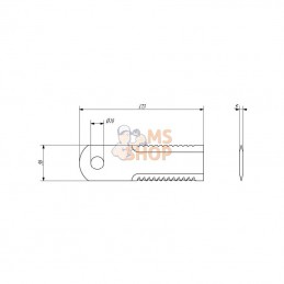 281406CH; KRAMP; Couteau d18 ép5 Fé /BISO; pièce detachée