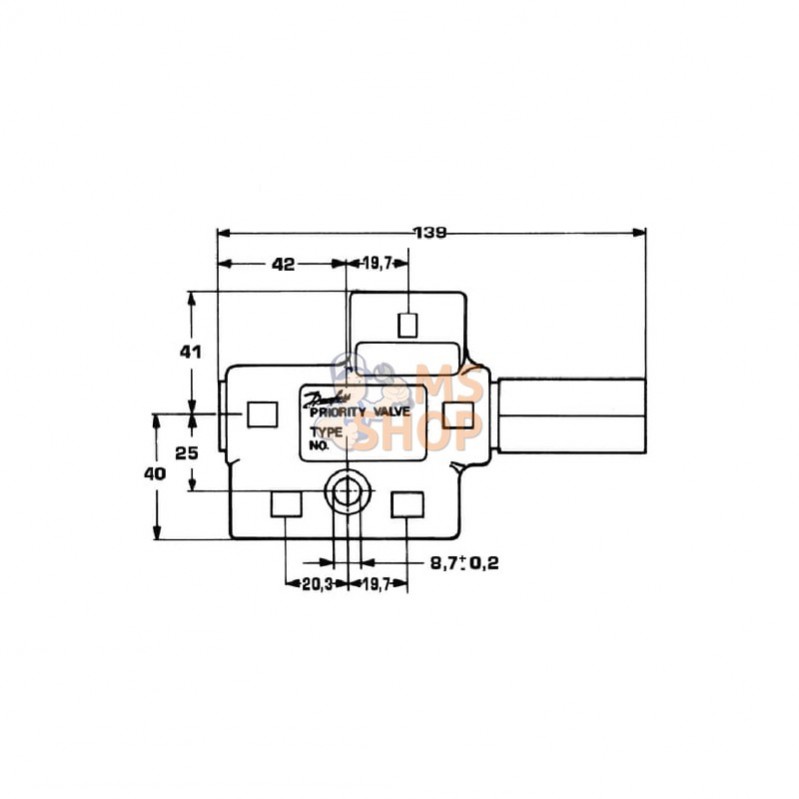 OLS80A; DANFOSS; Valve prioritaire 152B0265 Ext.; pièce detachée