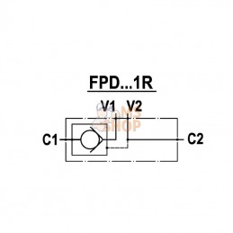 FPD05001; FLUIDPRESS; Clapet antiretour pil. 3/8 BSP; pièce detachée