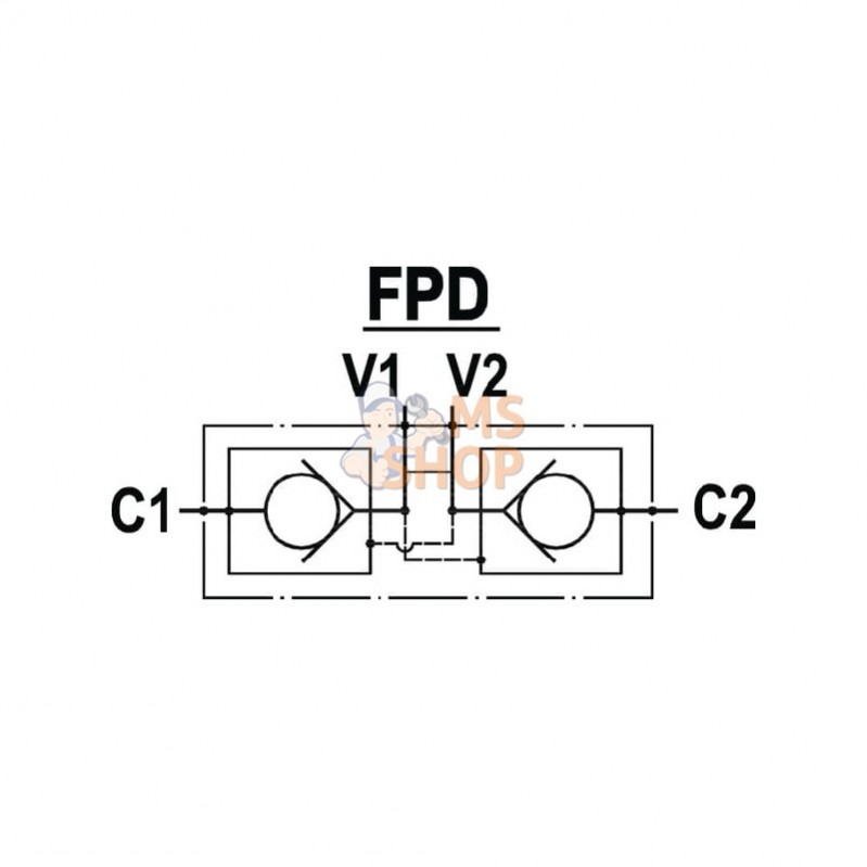 FPD10DF; FLUIDPRESS; Clapet antiretour piloté 1/2 B; pièce detachée