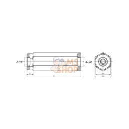 FPRD38; FLUIDPRESS; Clapet anti-retour 0.5 bar / 8; pièce detachée