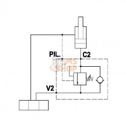 FPO50SX38L20; FLUIDPRESS; Valve de compensation simple; pièce detachée