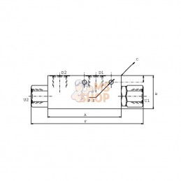 FPD3851RG; FLUIDPRESS; Clapet anti-retour pilote FPD 3/8 5 1R G; pièce detachée