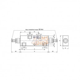 FPO50D38L20; FLUIDPRESS; Valves d’équilibrage doubles 3/8"; pièce detachée