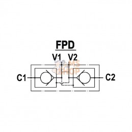 FPD03DF; FLUIDPRESS; Clapet antiretour piloté 1/4 B; pièce detachée