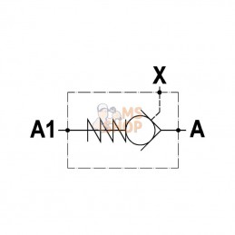 VUPSL05001; FLUIDPRESS; Clapet anti retour pilote 3/8"; pièce detachée