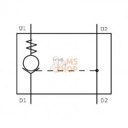 FPD3820L51RG; FLUIDPRESS; Clapet anti-retour pilote FPD 3/8 20L 5 1R G; pièce detachée