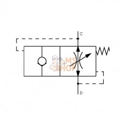 HBV05004; FLUIDPRESS; Valve de sécurité 3/8" 90L/MIN; pièce detachée